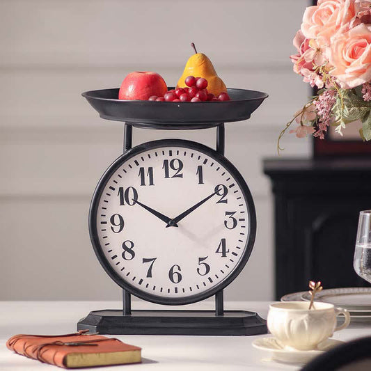 Kreative Uhr aus Eisen, Obsttablett-Dekoration