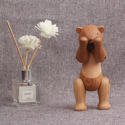 Bewegliches Puppenbär-Ornament aus Holz