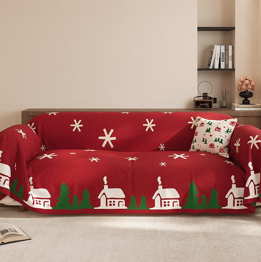 Weihnachtlicher, festlicher, weicher, rutschfester Sofabezug