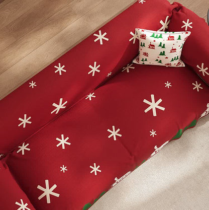 Weihnachtlicher, festlicher, weicher, rutschfester Sofabezug