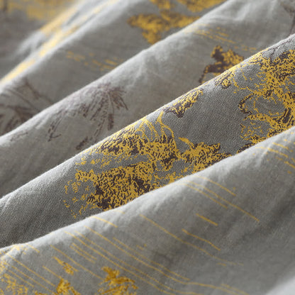 Neutrales Kimono-Pyjama-Set aus Baumwolle mit Landschaftsmotiv - image 9