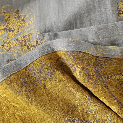 Neutrales Kimono-Pyjama-Set aus Baumwolle mit Landschaftsmotiv - image 8