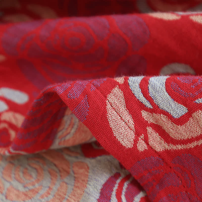 Pyjama-Set „Blooming Rose“ aus Jacquard-Baumwolle