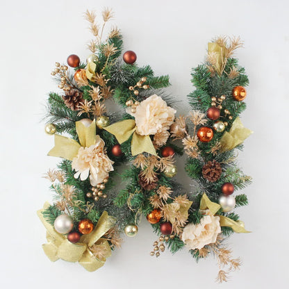 Künstliches Rattan-Weihnachtsgirlanden-Dekor