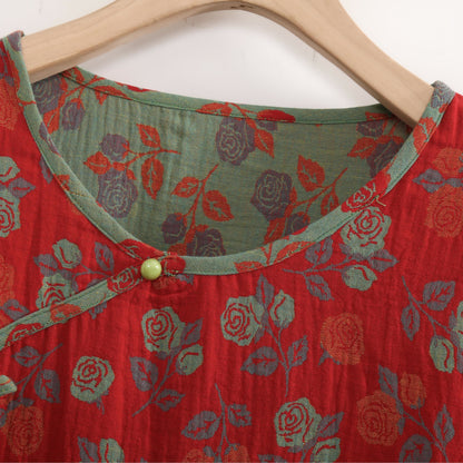 Weiches Pyjama-Set aus Baumwolle in Rosa in Übergröße