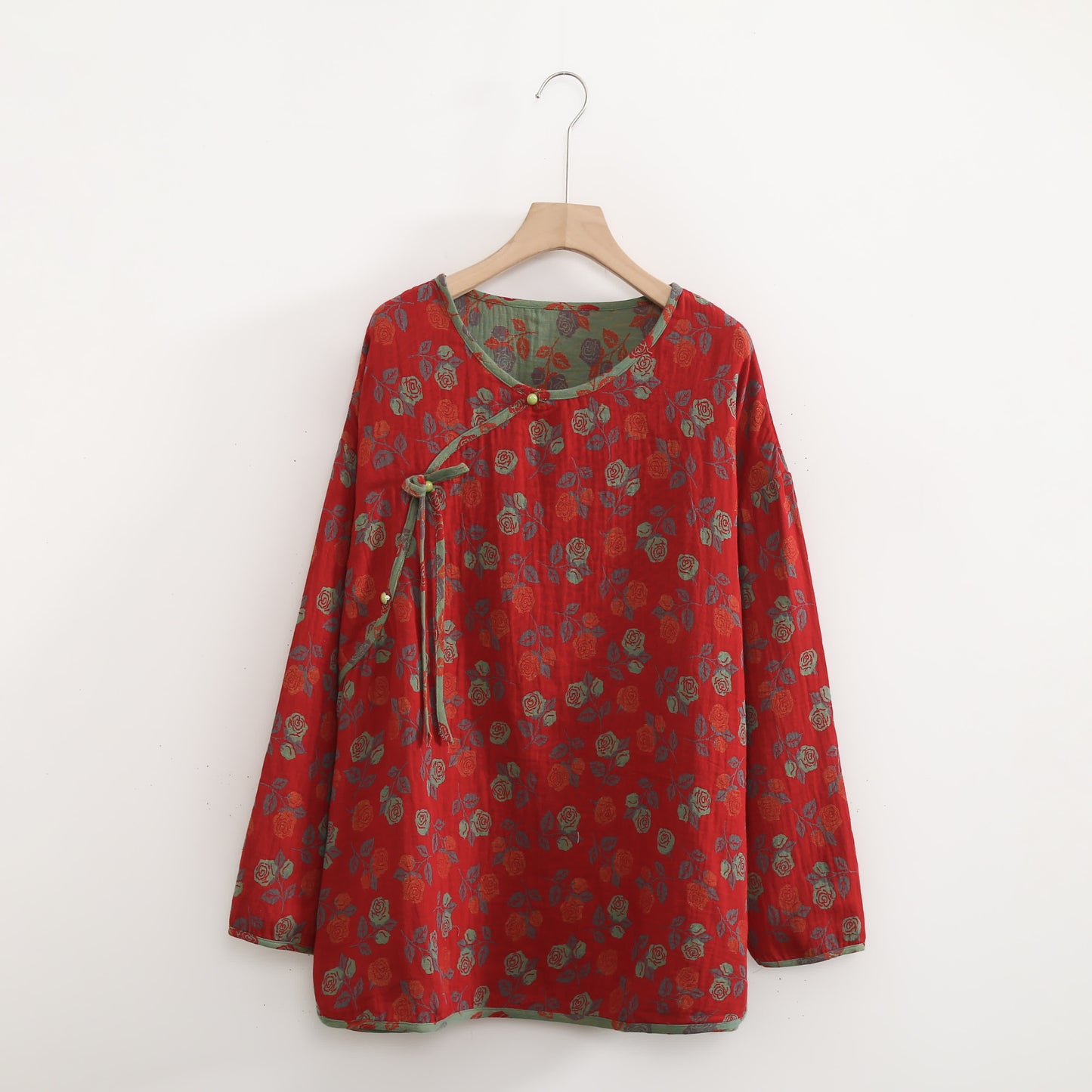 Weiches Pyjama-Set aus Baumwolle in Rosa in Übergröße
