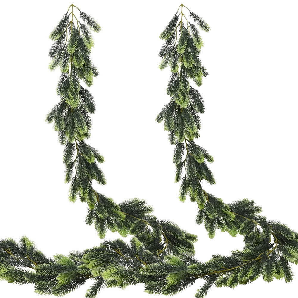 Künstliche Girlande aus Tannennadeln, Weihnachtsdekor