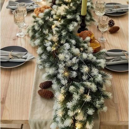 Weihnachtsgirlande mit Tannennadeln und Farbverlauf
