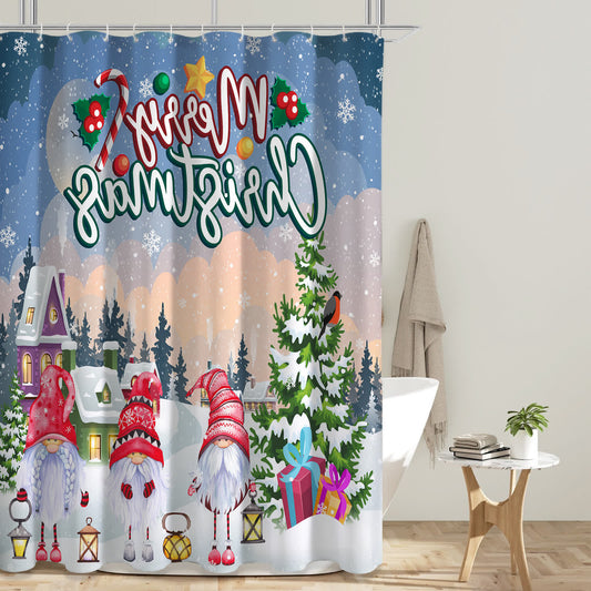 Weihnachts-Anti-Schimmel-wasserdichter Duschvorhang