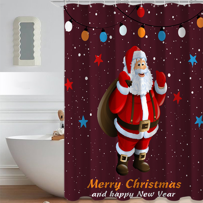 Weihnachts-Anti-Schimmel-wasserdichter Duschvorhang