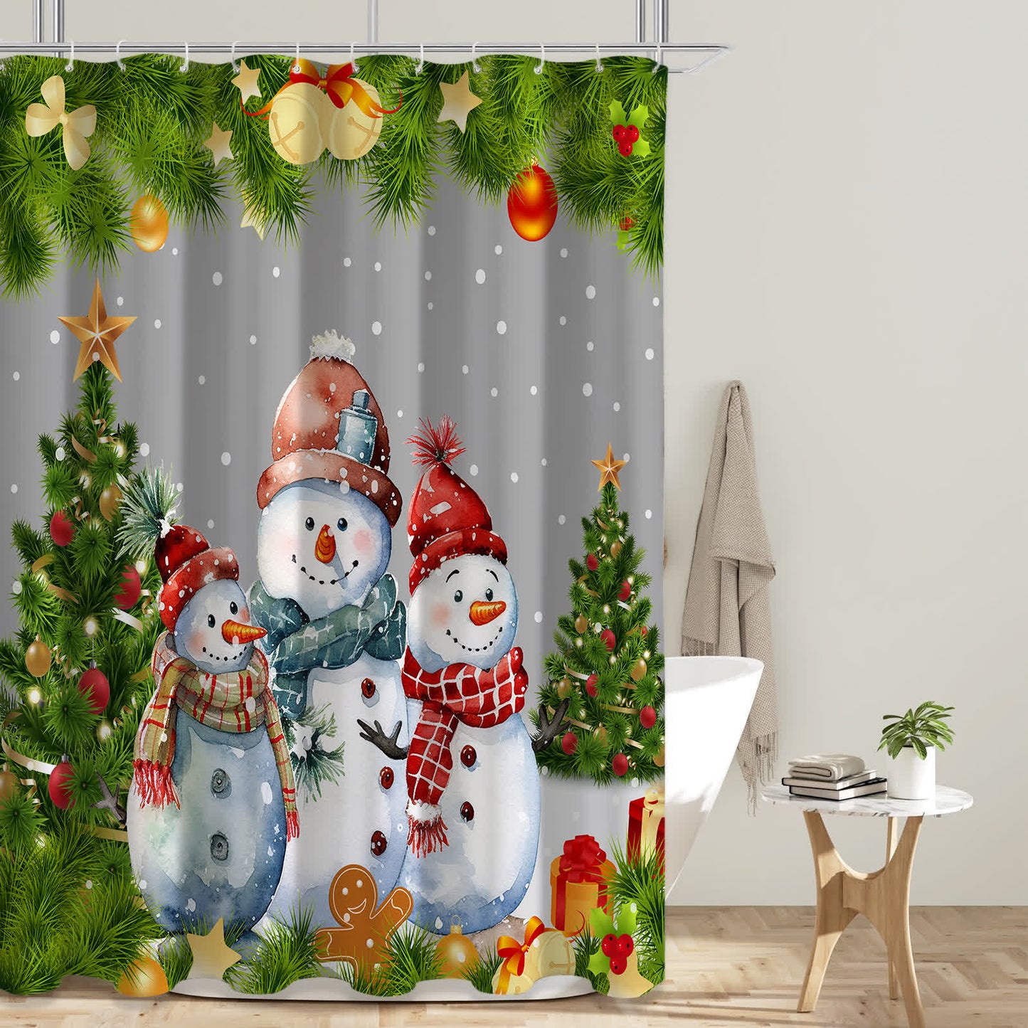 Weihnachts-Anti-Schimmel-wasserdichter Duschvorhang