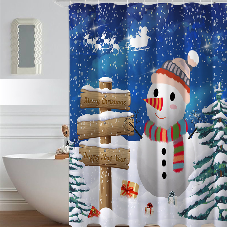 Weihnachts-Anti-Schimmel-wasserdichter Duschvorhang