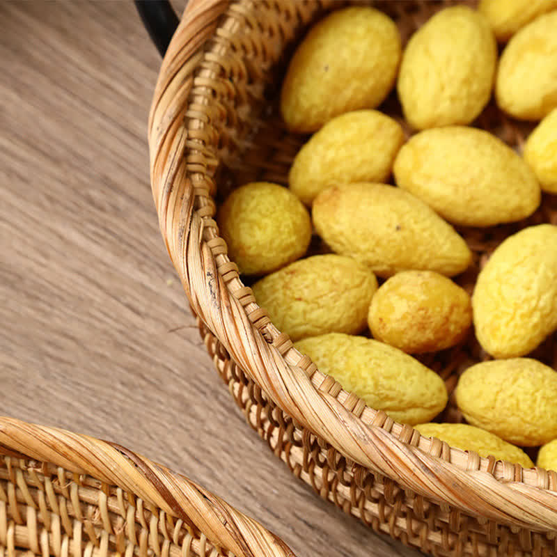 Rattangewebter Snack-Aufbewahrungskorb für den Schreibtisch