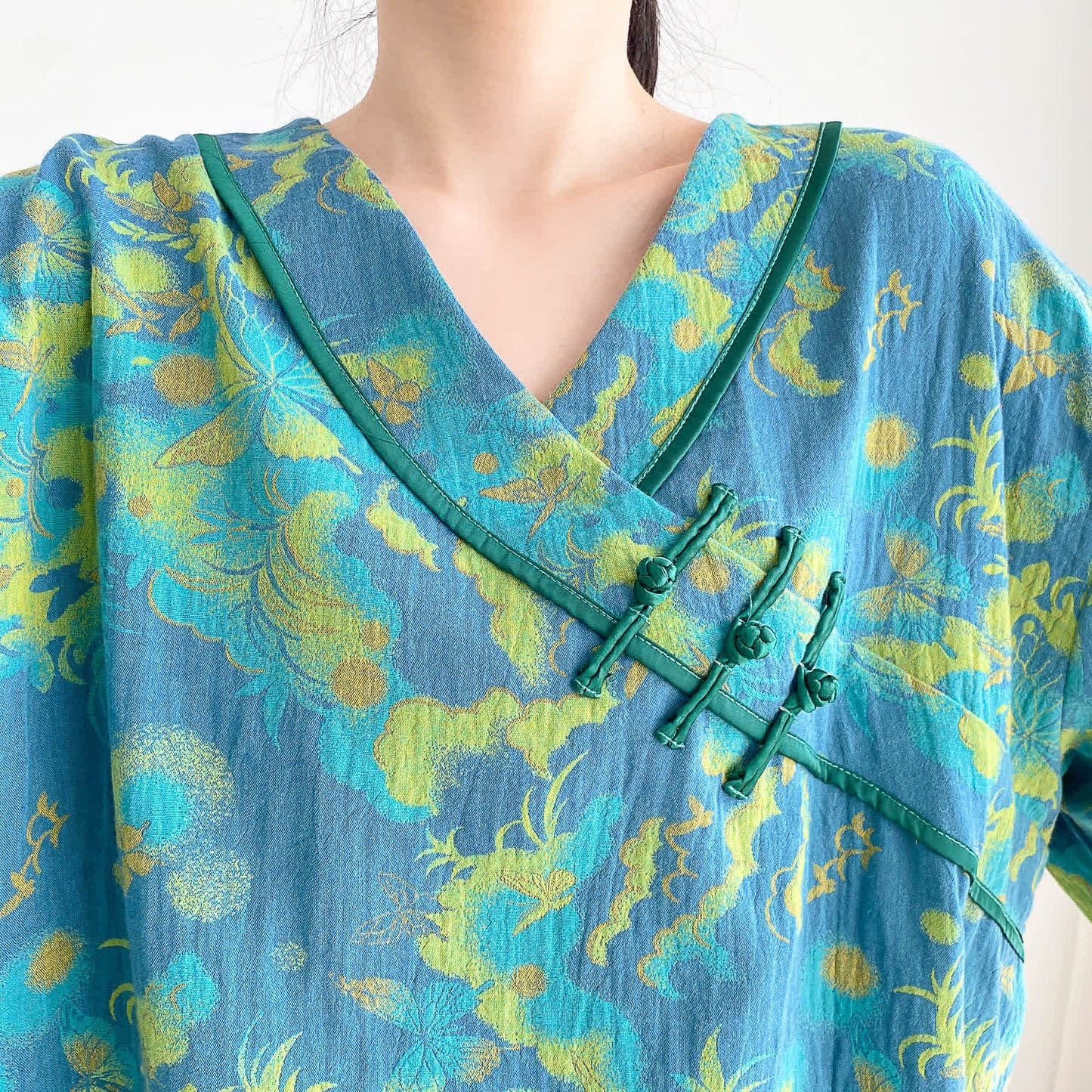 Pyjama-Set aus heller Baumwollgaze in Übergröße