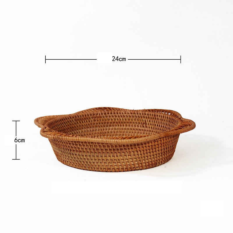 Aufbewahrungskorb aus geflochtenem Rattan für Obst und Brot