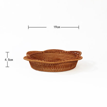 Aufbewahrungskorb aus geflochtenem Rattan für Obst und Brot