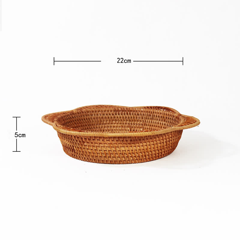 Aufbewahrungskorb aus geflochtenem Rattan für Obst und Brot
