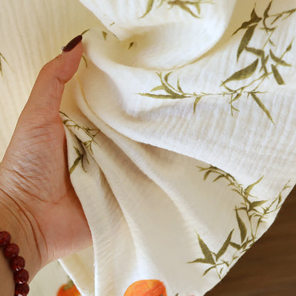 Ländliches Loungewear-Set aus Baumwollgaze in Persimmon