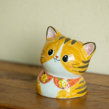 Niedliche Katze Kreative handbemalte Keramikvase