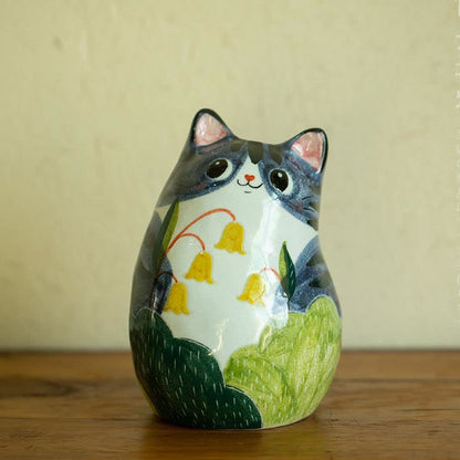Niedliche Katze Kreative handbemalte Keramikvase