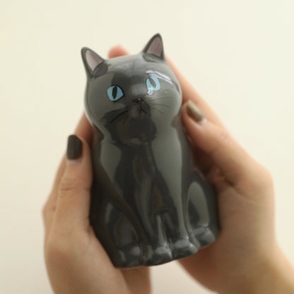 Handbemalter Katzen-Keramikvase-Stiftehalter