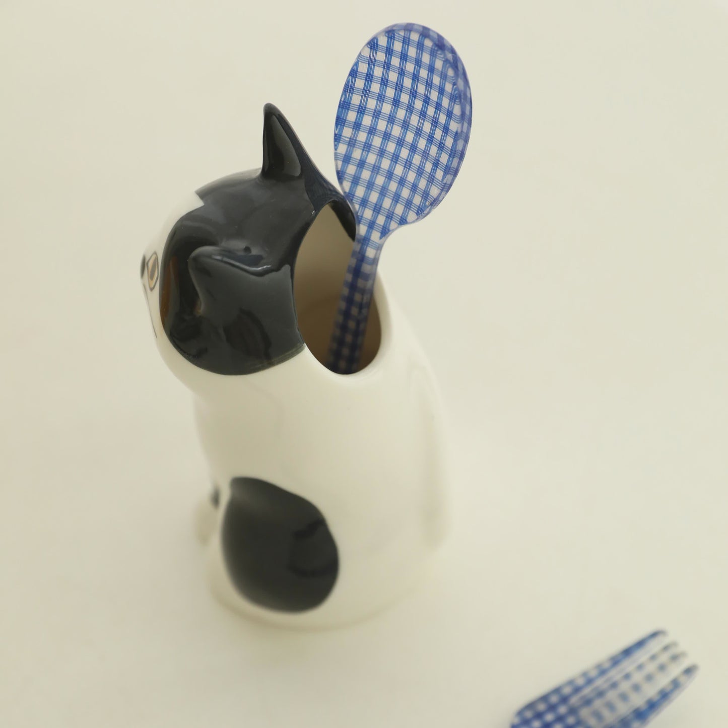 Handbemalter Katzen-Keramikvase-Stiftehalter