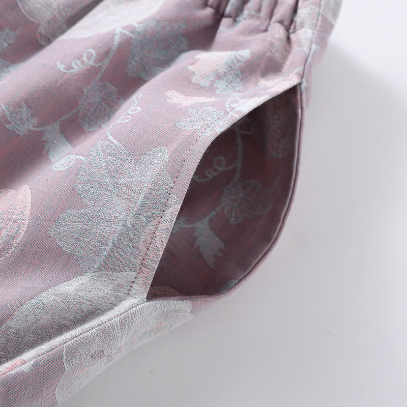 Pyjama-Set aus Baumwollgaze mit Kürbis-Pullover