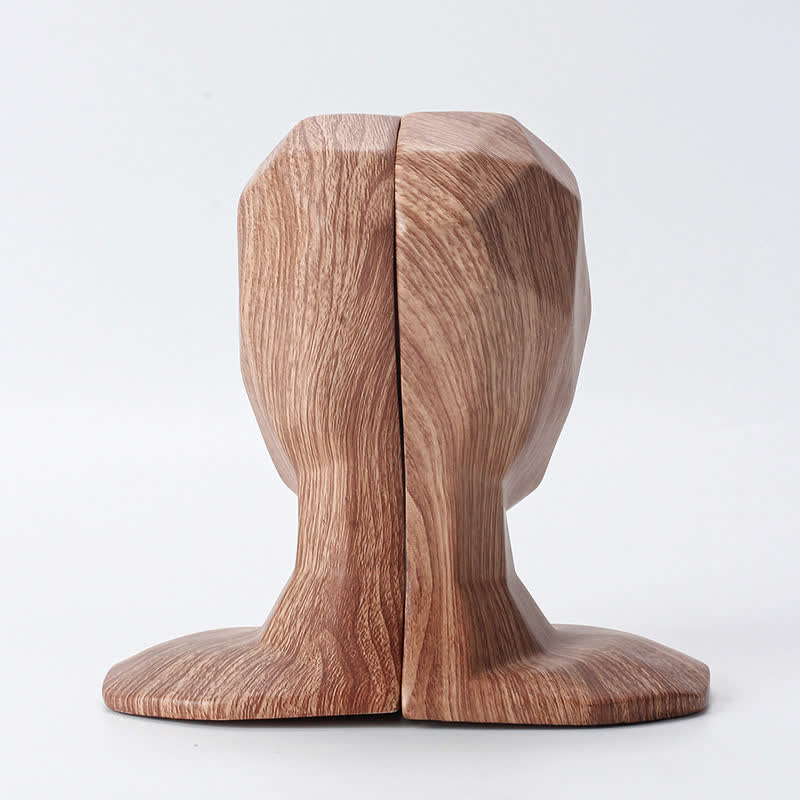 Menschlicher Kopf Skulptur Buchstütze Möbel Dekoration