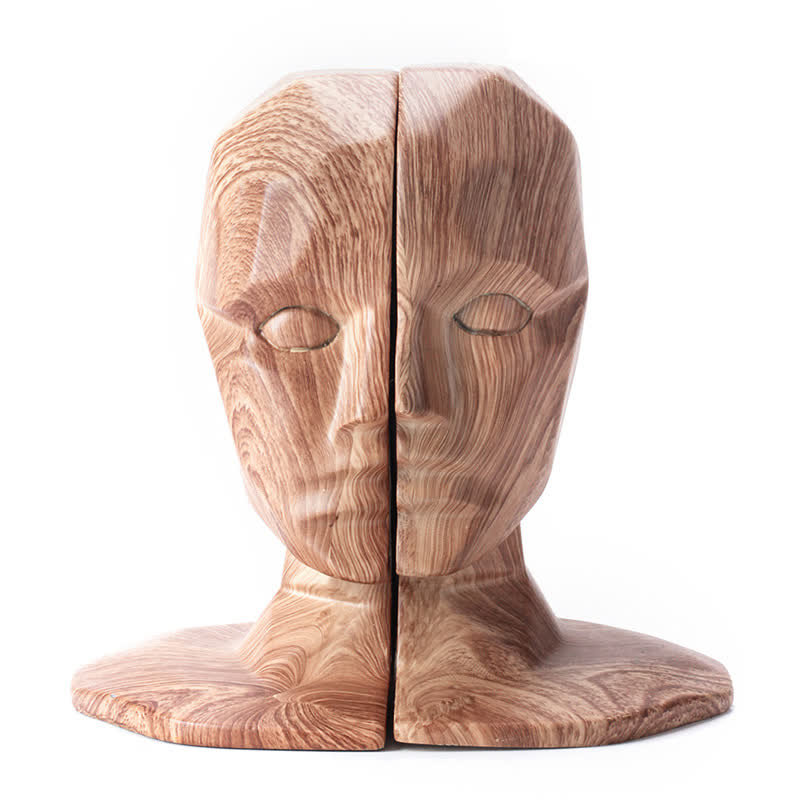 Menschlicher Kopf Skulptur Buchstütze Möbel Dekoration