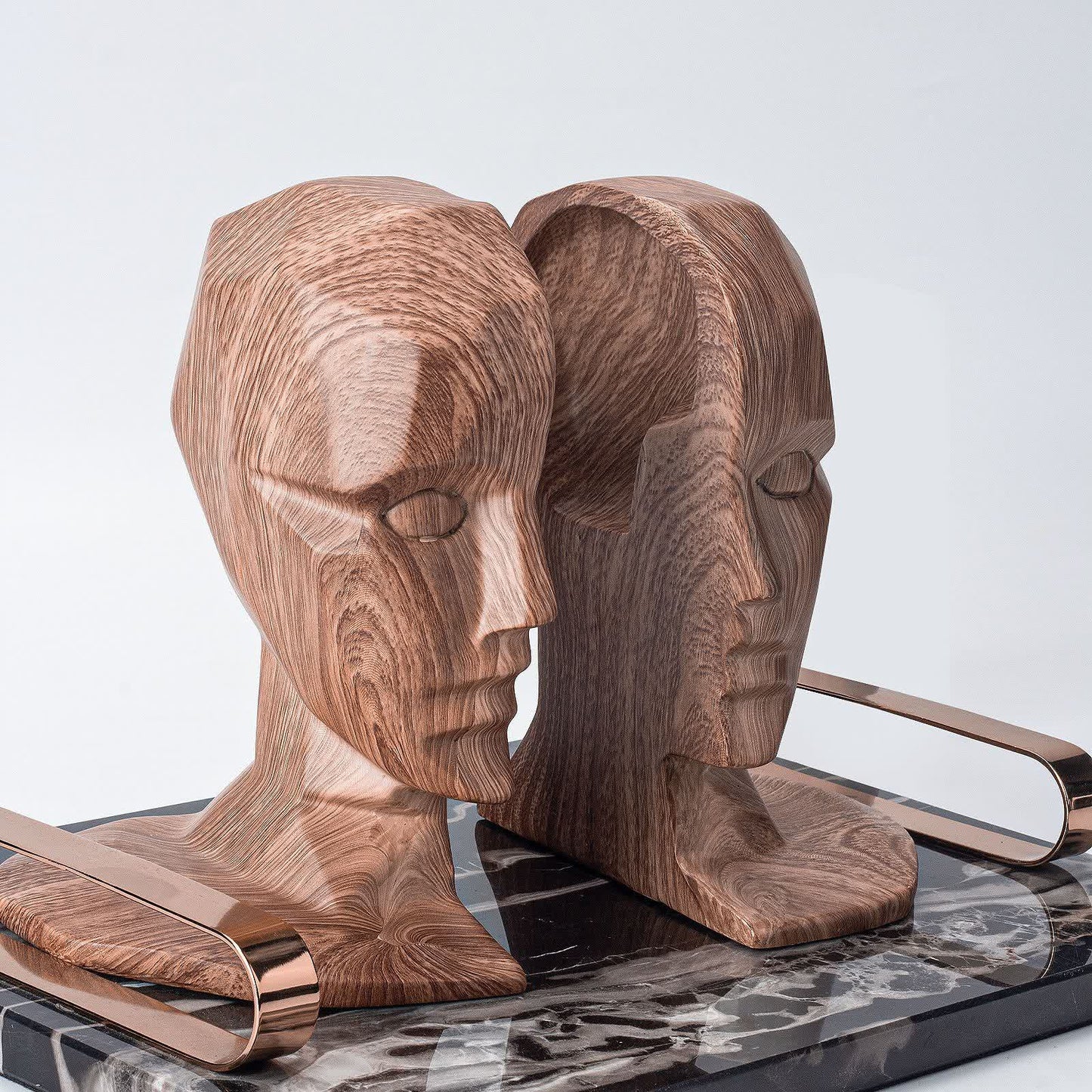 Menschlicher Kopf Skulptur Buchstütze Möbel Dekoration