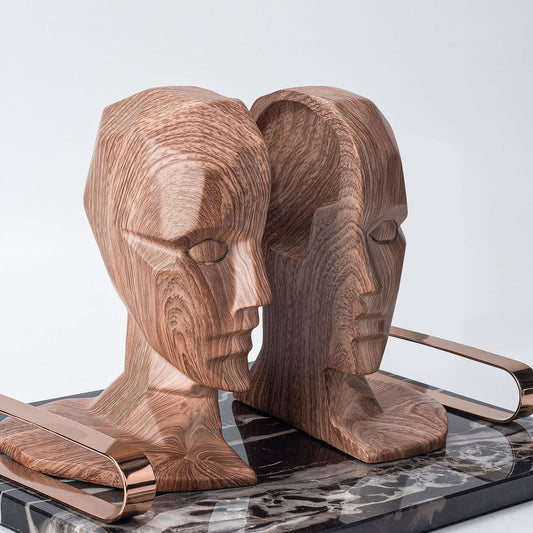 Menschlicher Kopf Skulptur Buchstütze Möbel Dekoration