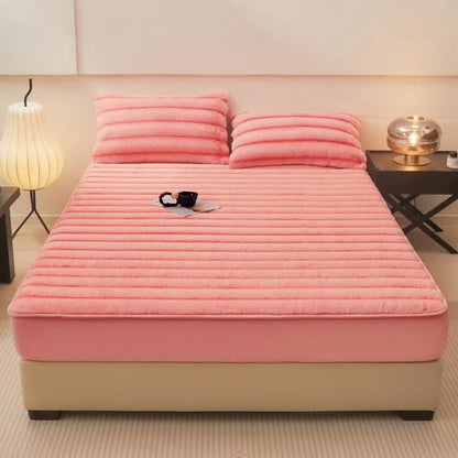 Modernes, warmes Winter-Spannbettlaken aus Fleece