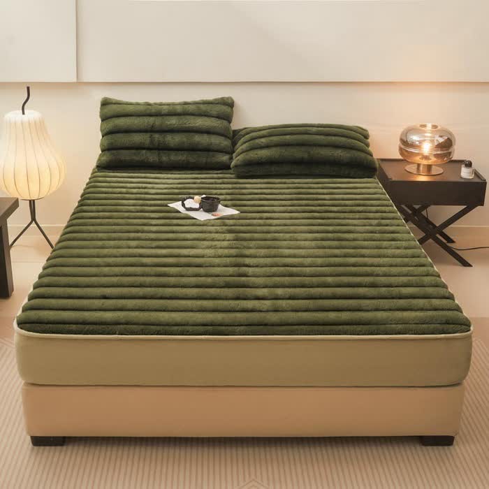 Modernes, warmes Winter-Spannbettlaken aus Fleece