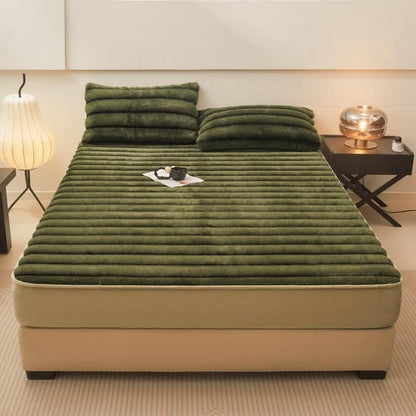 Modernes, warmes Winter-Spannbettlaken aus Fleece