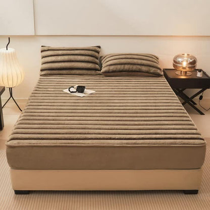 Modernes, warmes Winter-Spannbettlaken aus Fleece
