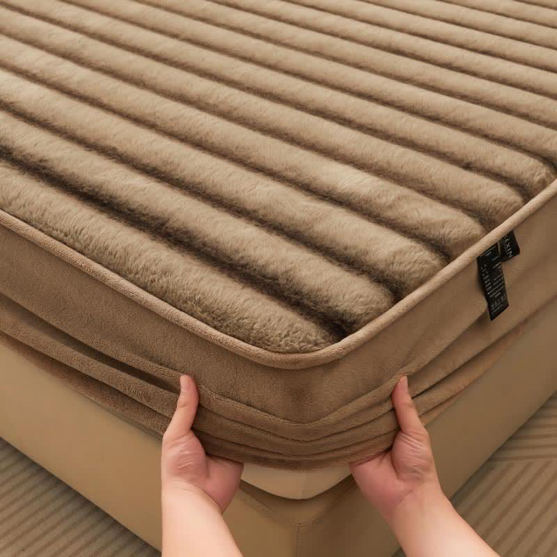 Modernes, warmes Winter-Spannbettlaken aus Fleece