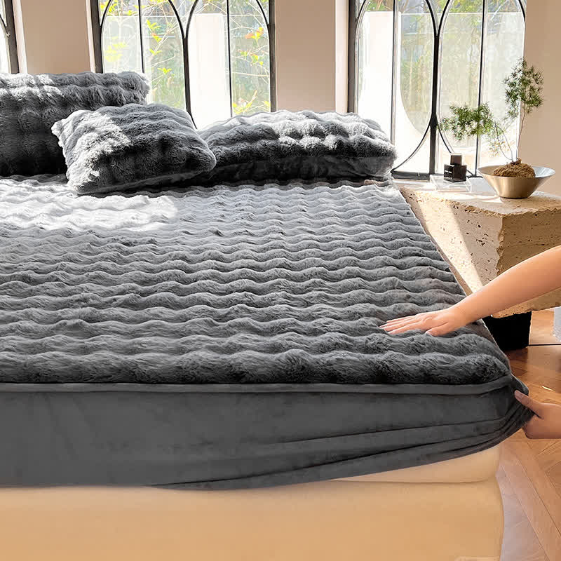 Einfaches, weiches, atmungsaktives Spannbettlaken aus Fleece