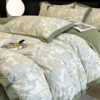 Bettwäscheset „Rural Leaf“ aus gebürsteter Baumwolle (4-teilig)