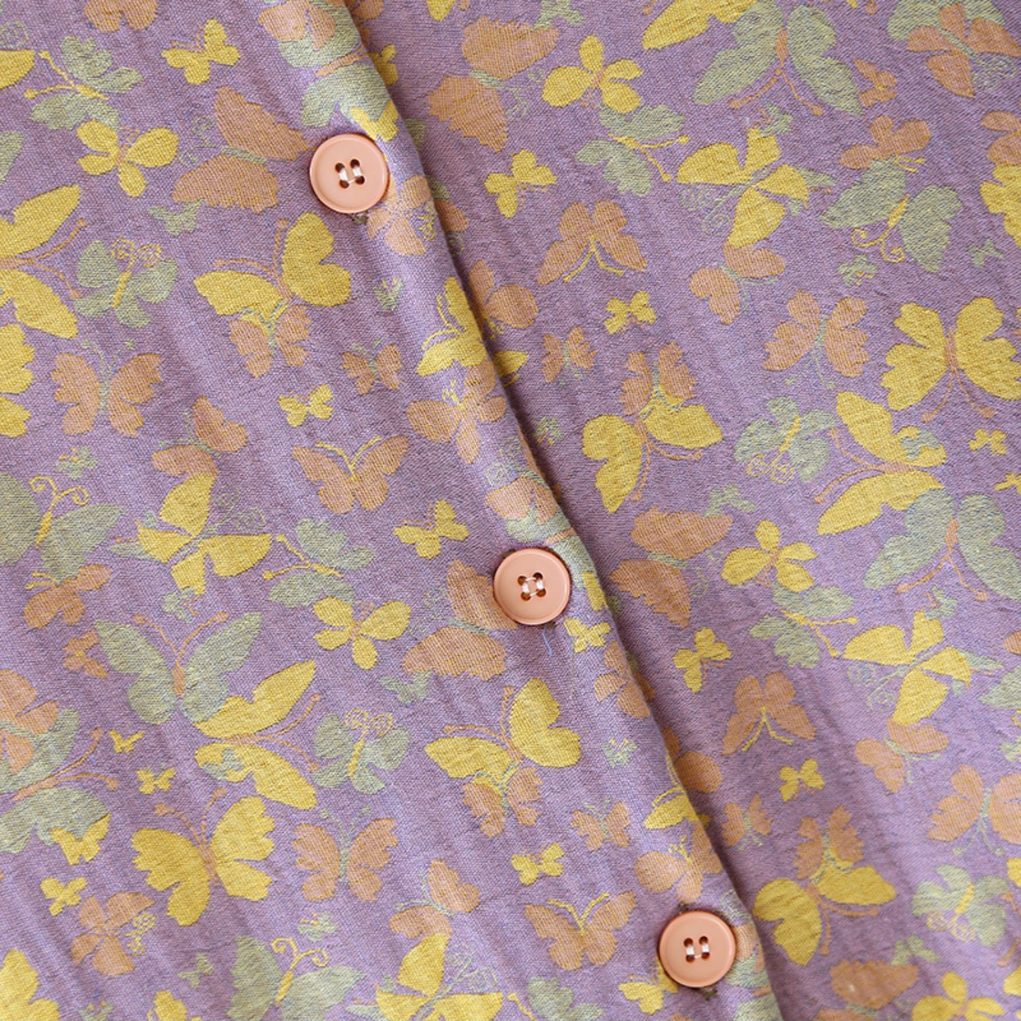Verdicktes Pyjamaoberteil aus reiner Baumwolle mit Schmetterlingsmotiv