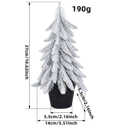 Schnee-Weihnachtsbaum als Topfdekoration für Zuhause