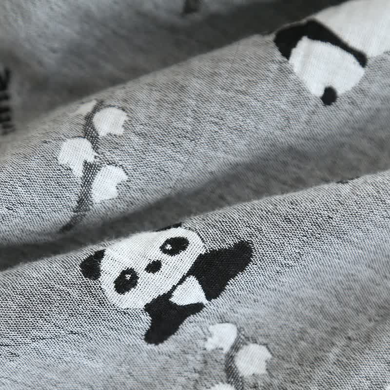 Süßes Pyjama-Set aus Baumwolle mit Panda-Motiv