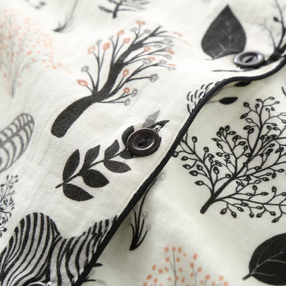 Pyjama-Set aus Baumwollgaze mit Zebra-Muster