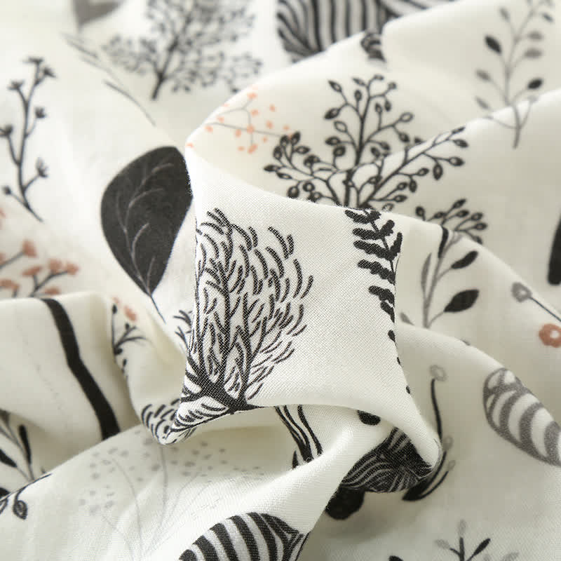 Pyjama-Set aus Baumwollgaze mit Zebra-Muster