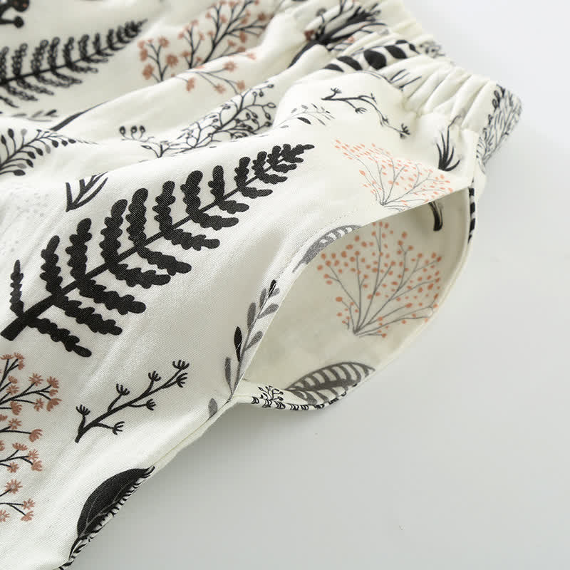 Pyjama-Set aus Baumwollgaze mit Zebra-Muster