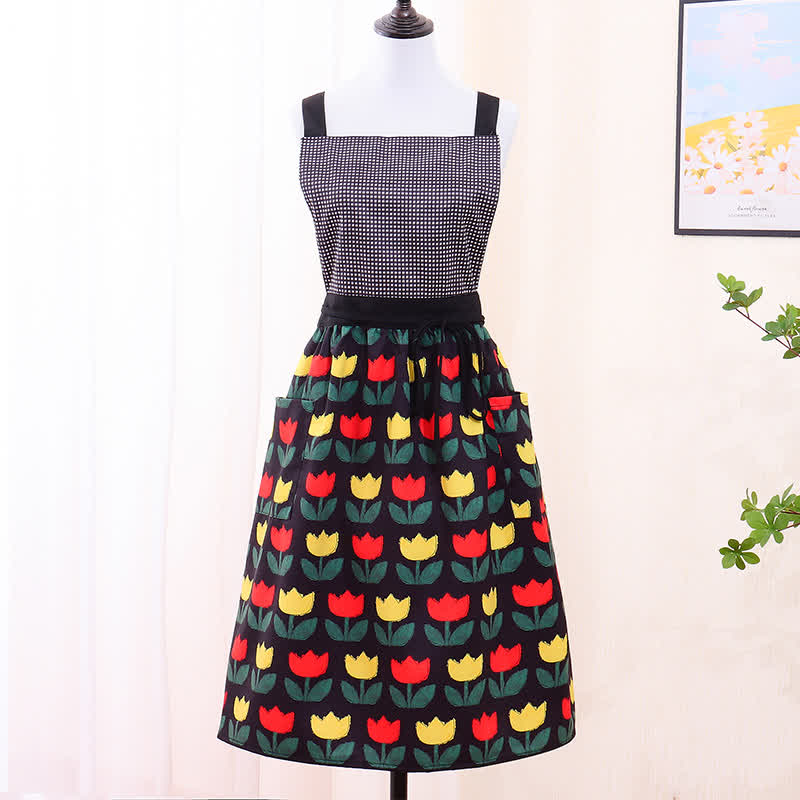 Floral Tulip Artist's Smock Gartenschürze