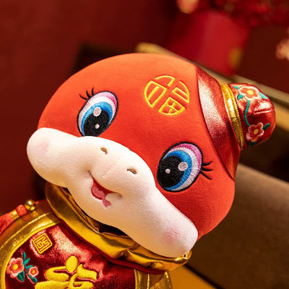 Festliches Maskottchen Schlange Dekoratives Plüschornament