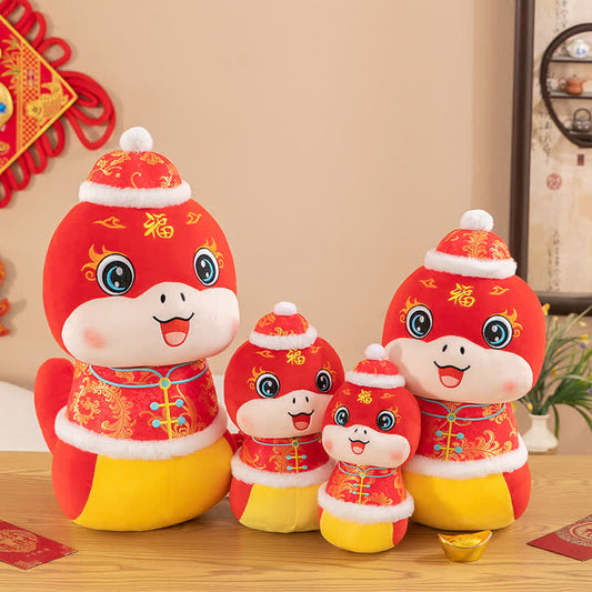 Neujahrs-Maskottchen-Schlangenpuppe-Plüschtier