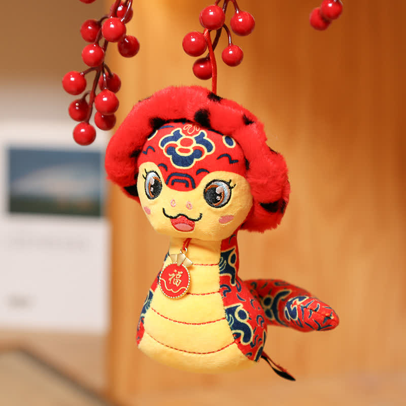 Niedliche Maskottchen Schlange Plüsch Spielzeug Ornament