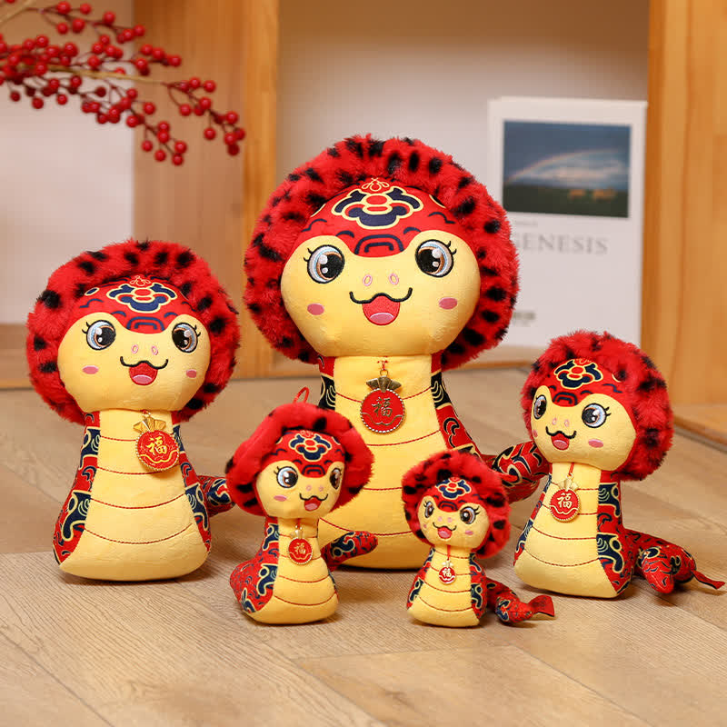 Niedliche Maskottchen Schlange Plüsch Spielzeug Ornament