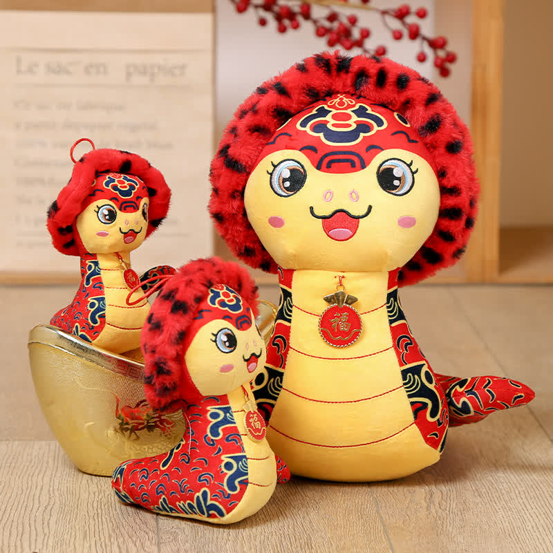 Niedliche Maskottchen Schlange Plüsch Spielzeug Ornament